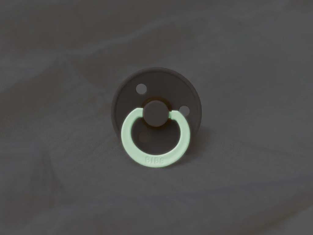 Glow in the Dark Baby Dummies BIBS Blush Size 1 and 2 Young Willow