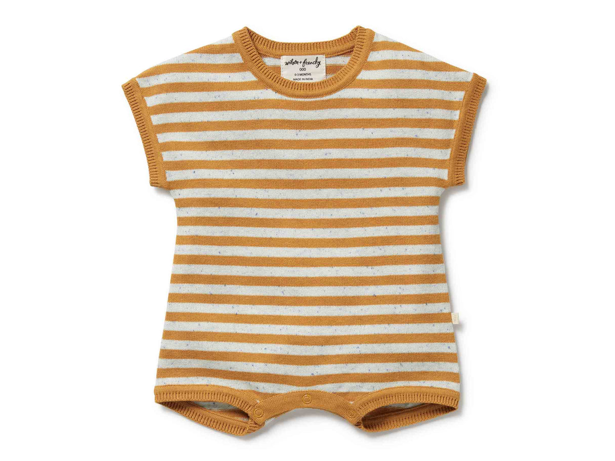 Wilson & Frenchy Organic Knit Growsuit Golden Wave | Wilson & Frenchy ...