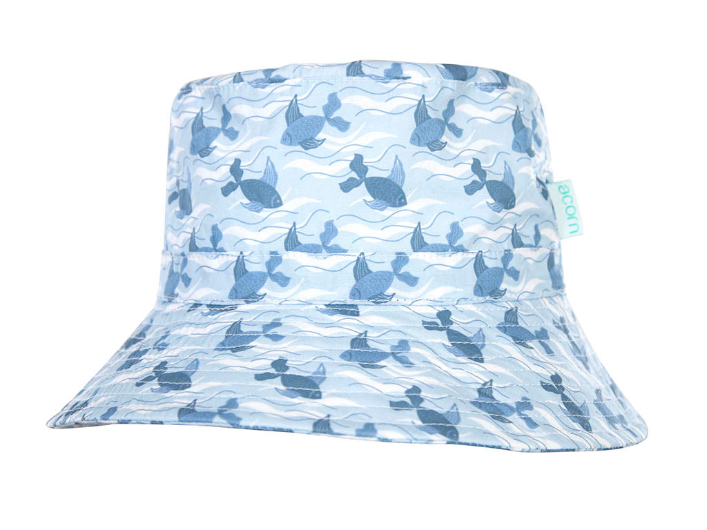 Acorn Sun Hat | Swimming Fish (18m to 3 yrs)