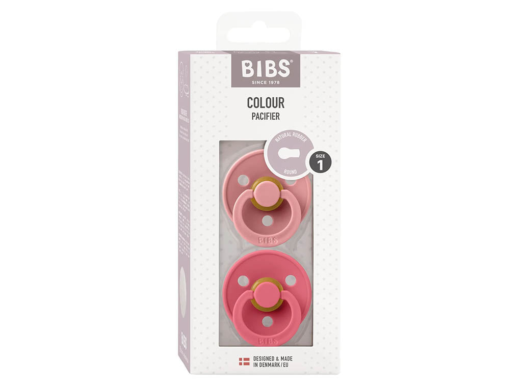 BIBS Dummies Twin Pack | Dusty Pink/Coral