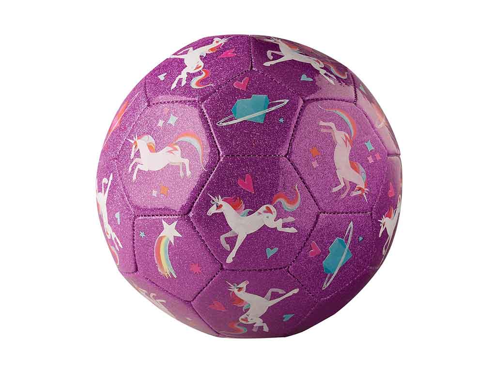 Crocodile Creek Glitter Soccer Ball | Unicorn Galaxy