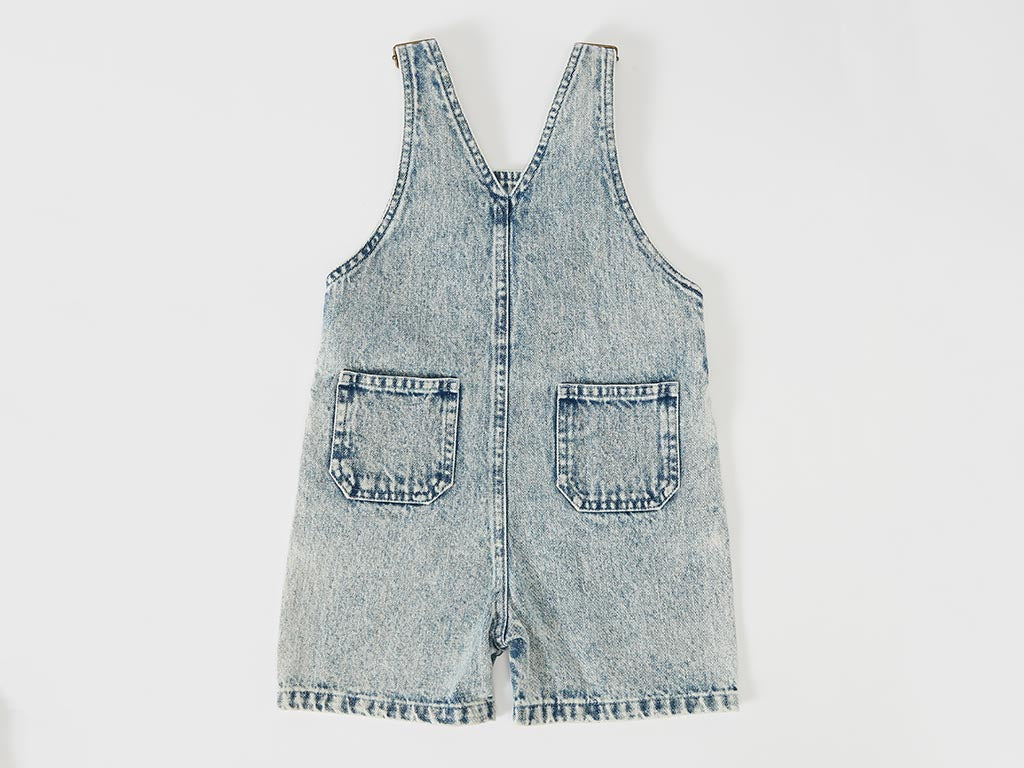 Goldie and Ace Overalls Burton Short Vintage Wash Young Willow