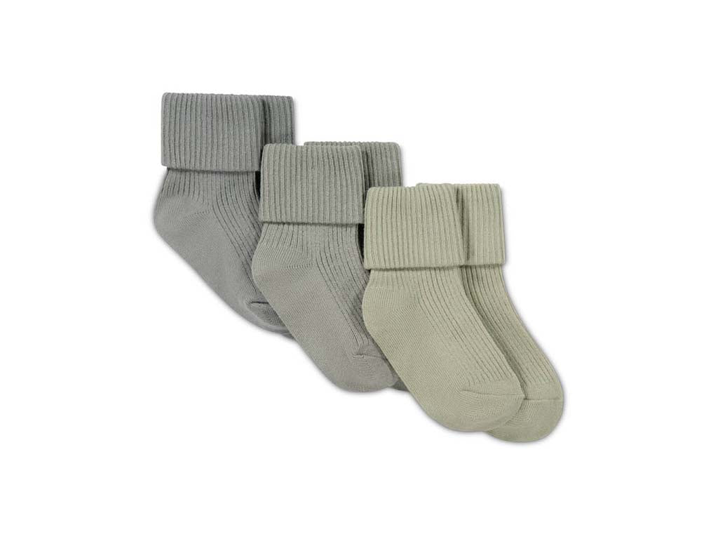 Jamie Kay 3pk Rib Sock Set | Sage/Moss/Clay