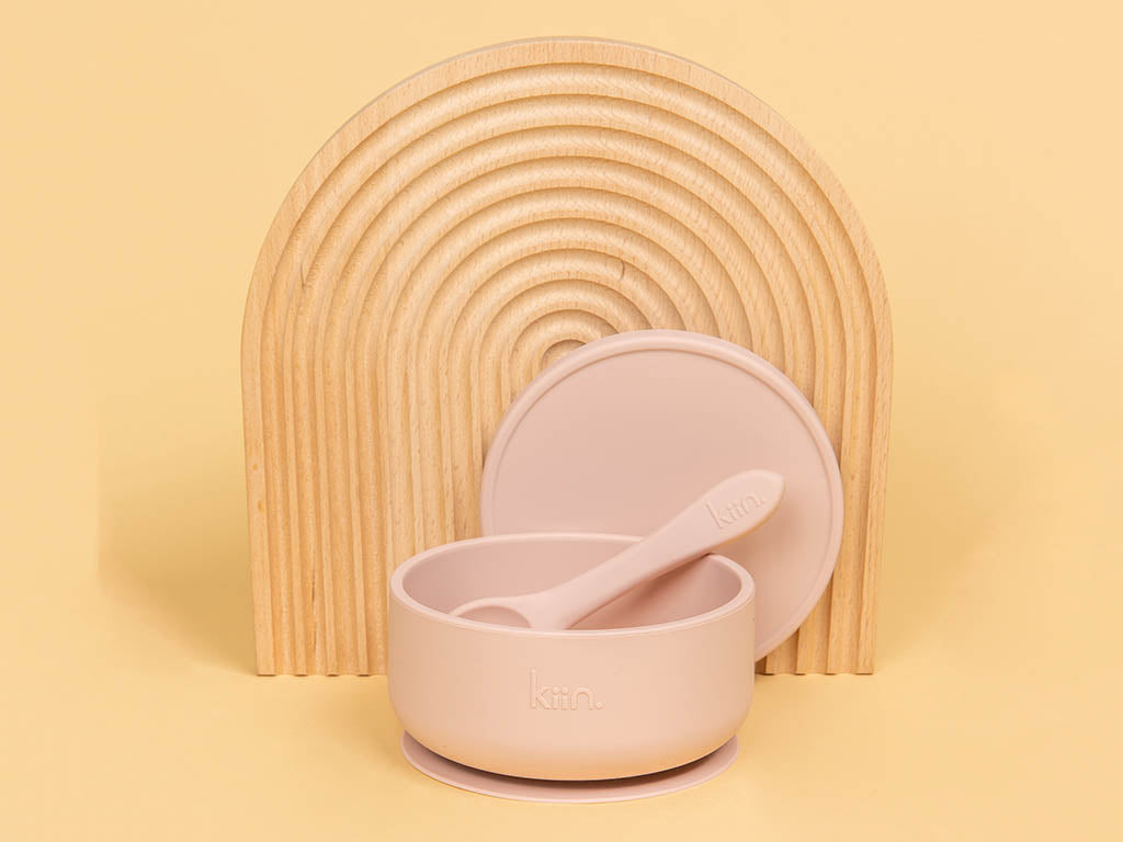 Kiin Baby Silicone Bowl + Spoon Set | Blossom