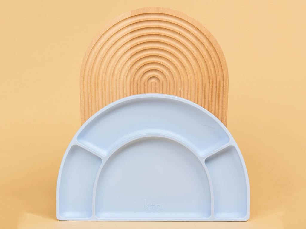 Kiin Baby Silicone Divided Plate | Pastel Sky