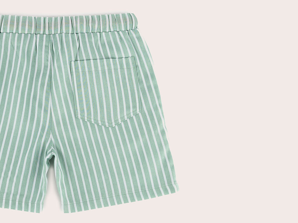 Olive + The Captain Shorts | Sage Stripe