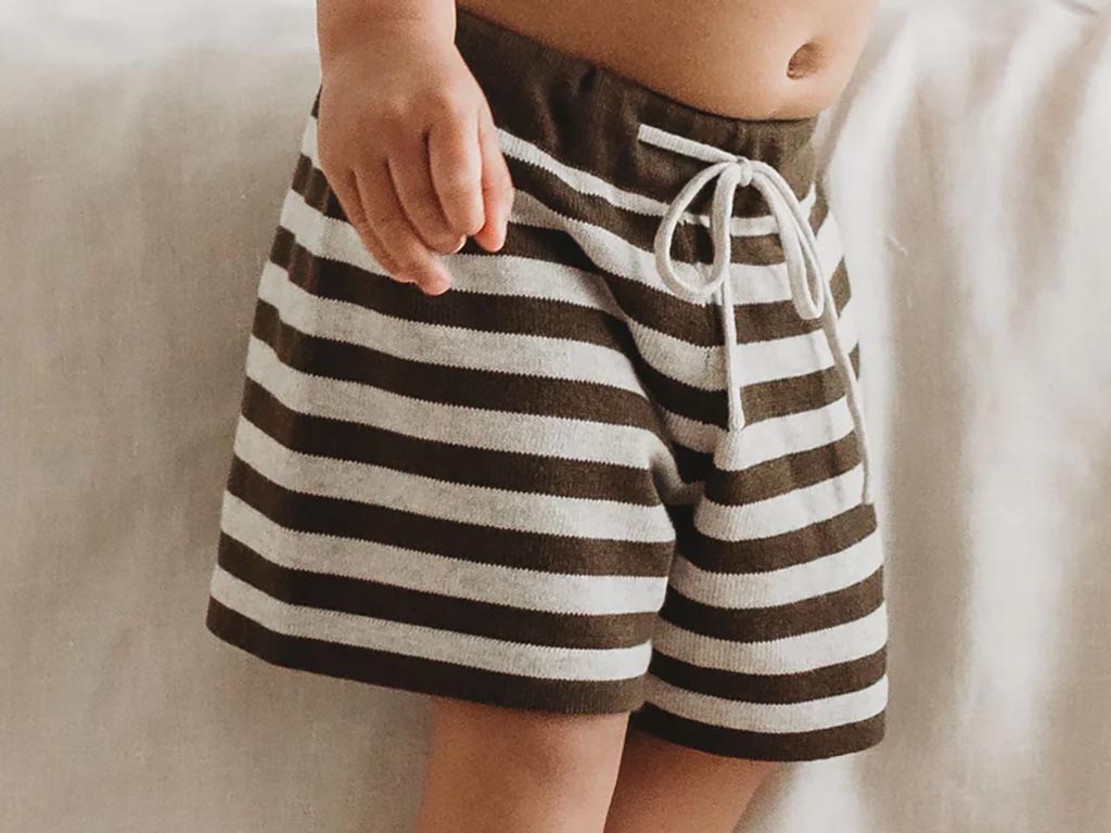 The Rest Knit Shorts | Olive Stripe