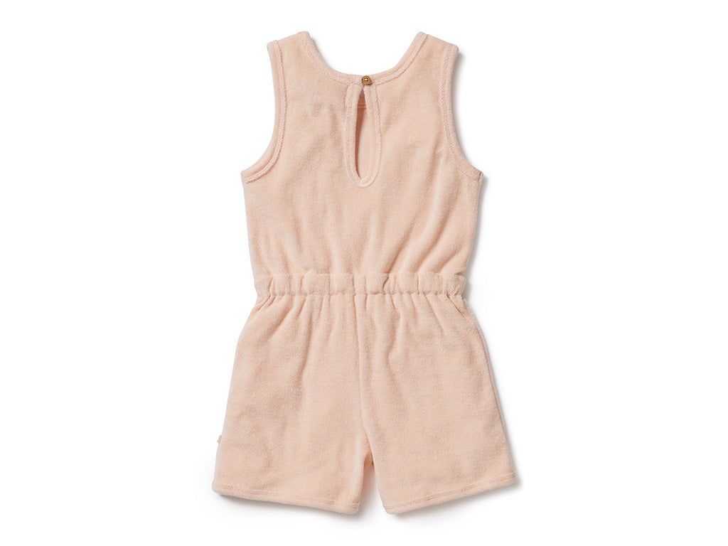 Wilson & Frenchy Terry Playsuit | Antique Pink (Size 4 & 5)