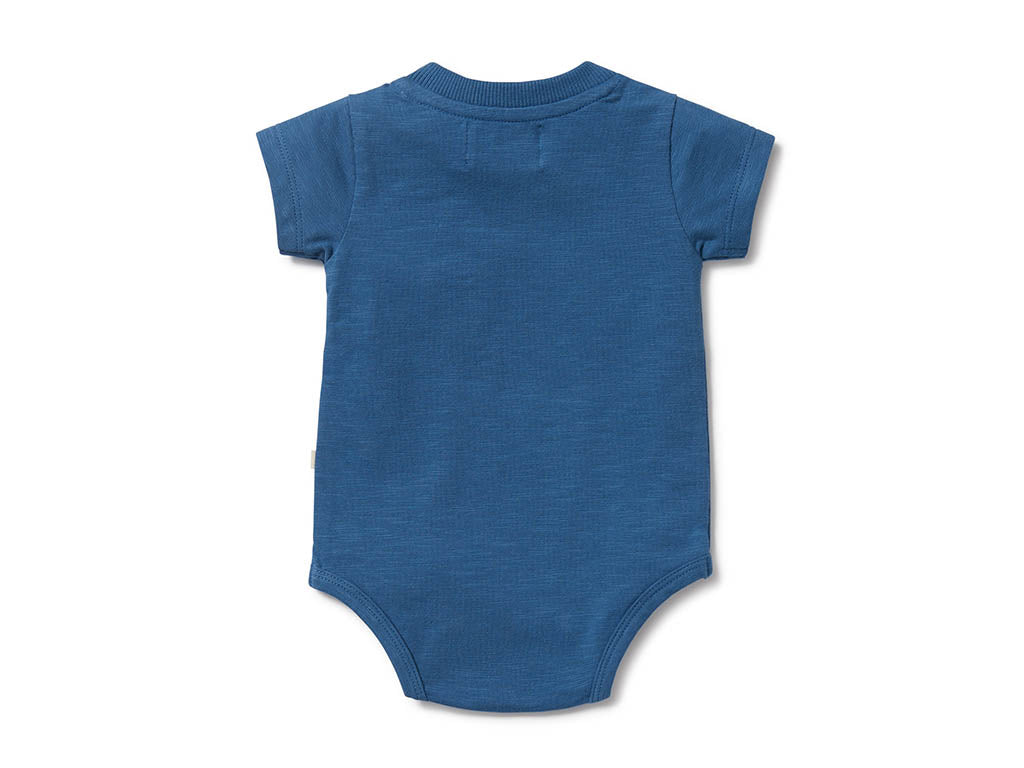 Wilson & Frenchy Bodysuit | Dark Blue (0-3 months)