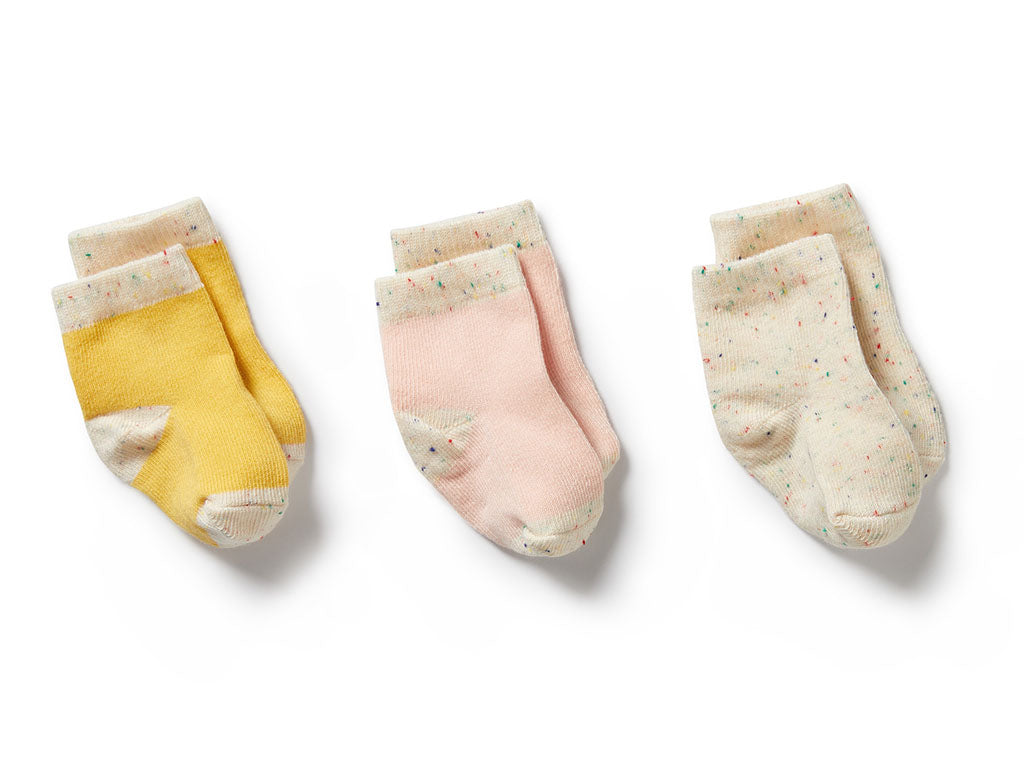 Wilson & Frenchy Sock Set | Dijon, Pink, Fleck