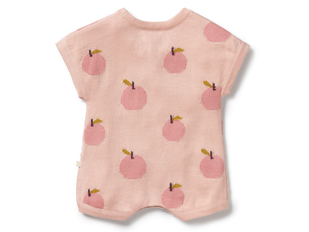 Wilson & Frenchy Just Peachy Knitted Growsuit Cute organic cotton