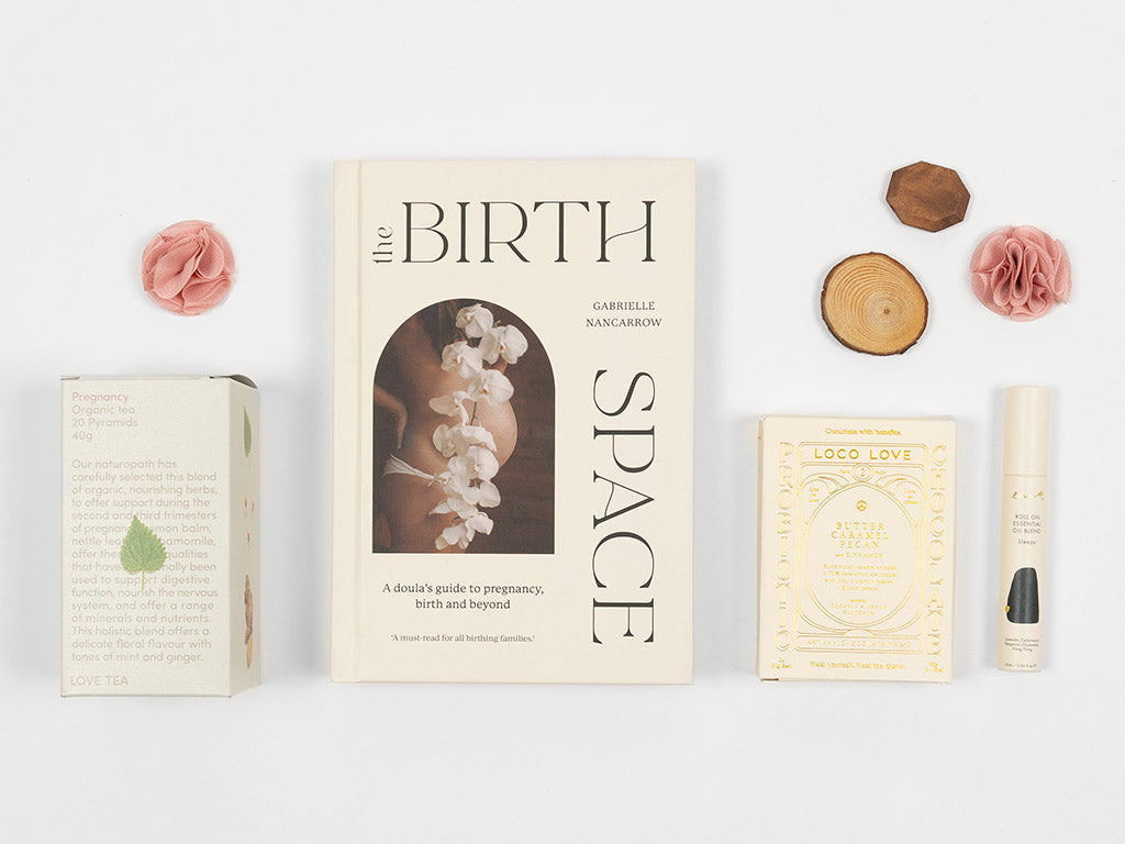 Birth Space book and treats for a new mum