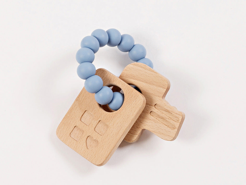 One Chew Three Keys Teether Natural Teething Toy Young Willow