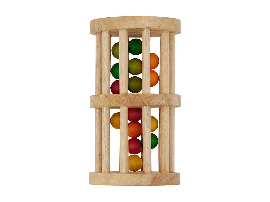 Wooden Rain maker toy with coloured balls