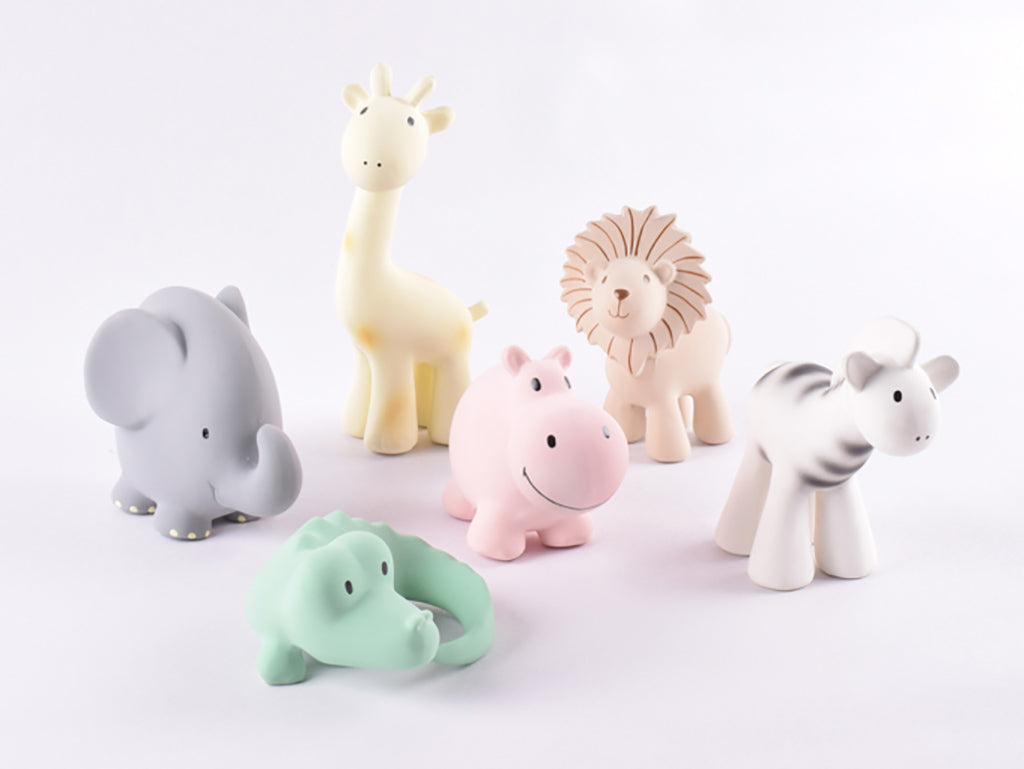 Tikiri Natural Rubber Bath Toys | Zoo Animals