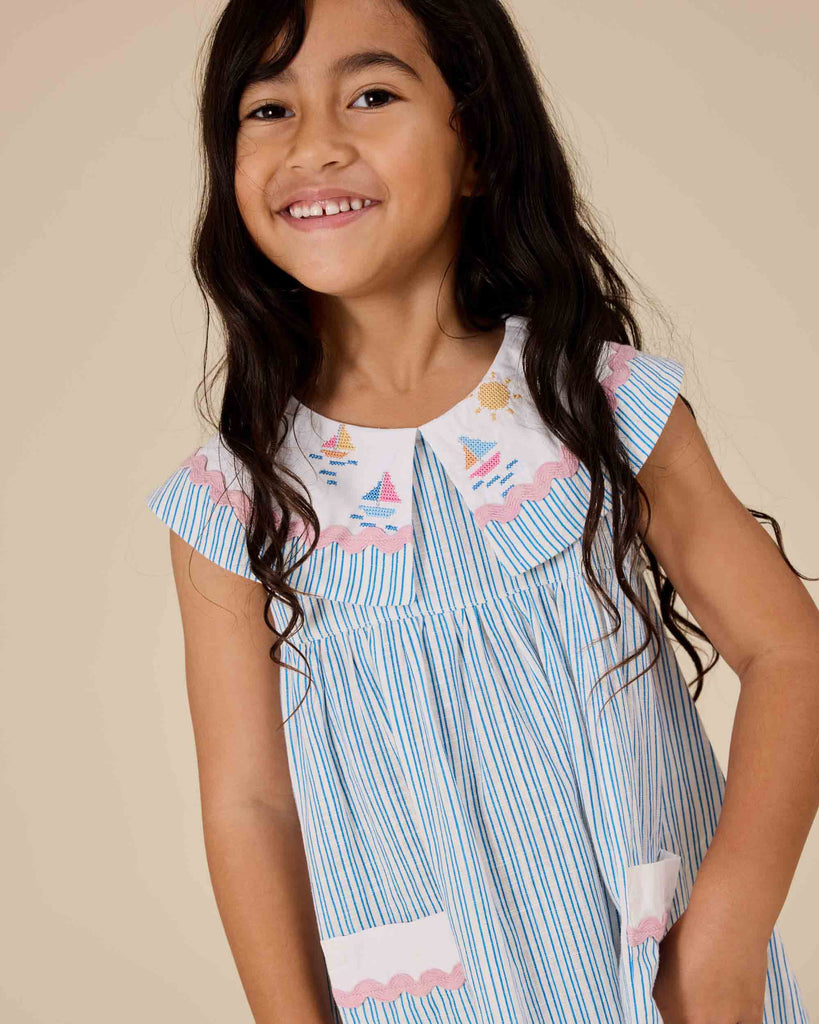 Goldie + Ace Lucy Collared Dress | Sailor Stripe