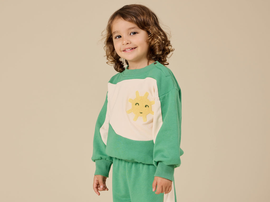 Goldie + Ace Piped Panel Sweatshirt | Sunshine (1 Year)