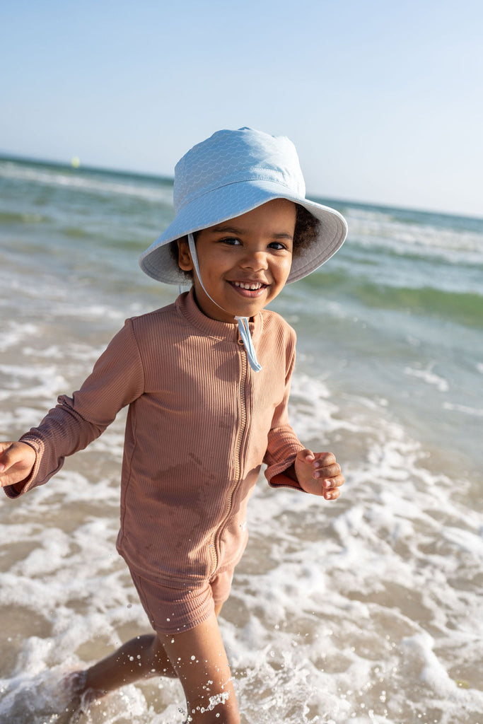 Acorn Swim Hat | Blue Waves