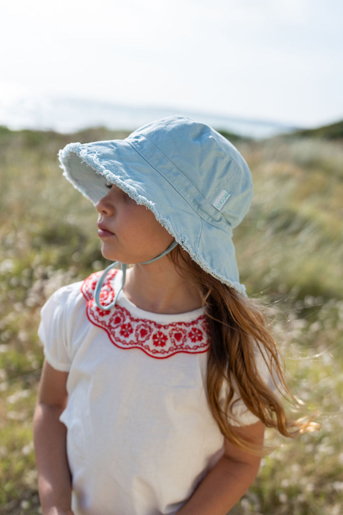 Acorn Bucket Hat (Frayed) | Seafoam