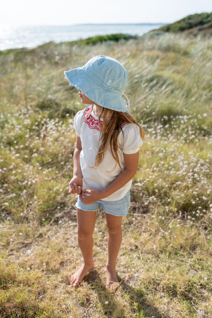 Acorn Bucket Hat (Frayed) | Seafoam