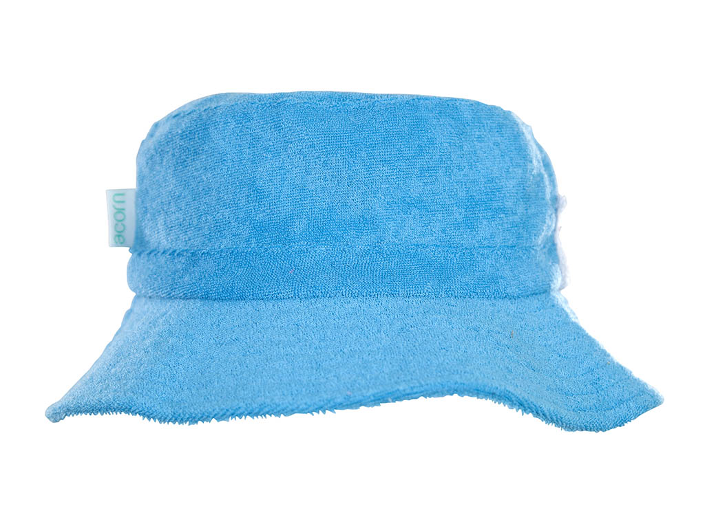 Acorn Terry Towelling Sun Hat | Azure Blue