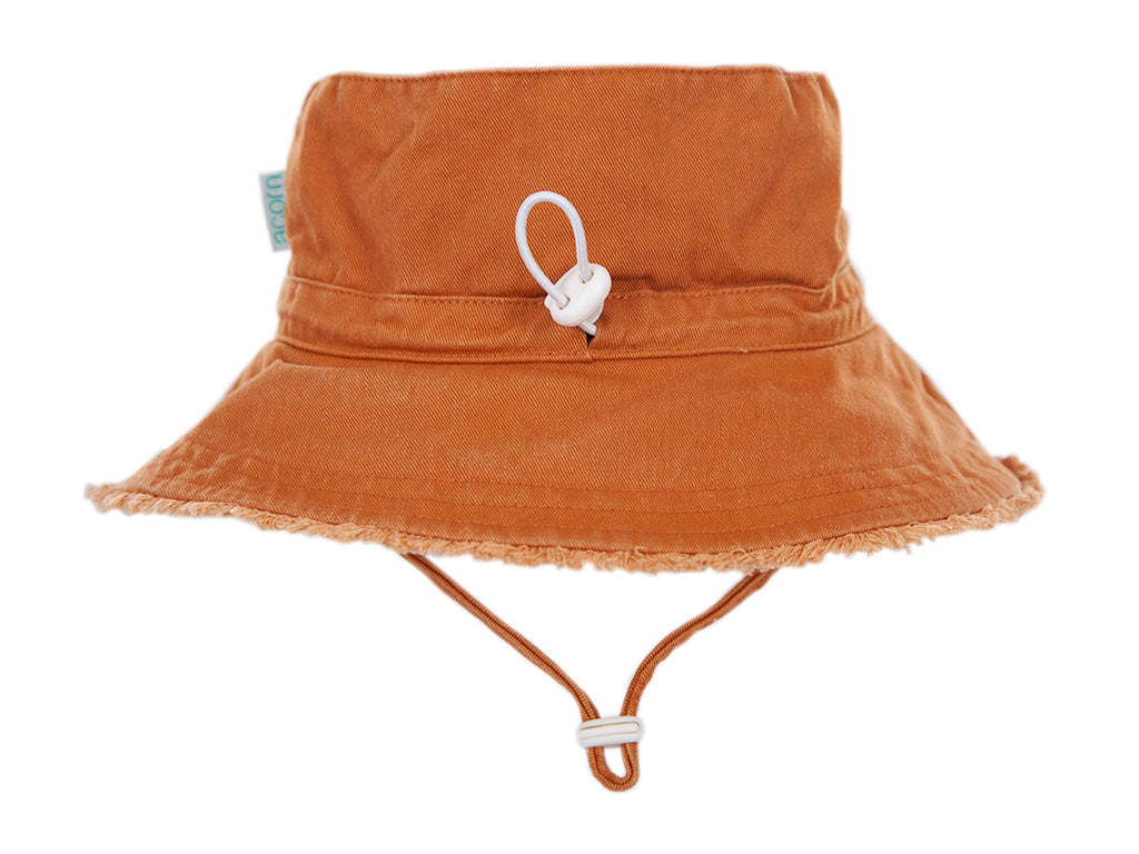 Acorn Frayed Sun Hat | Chestnut (3-5 years)