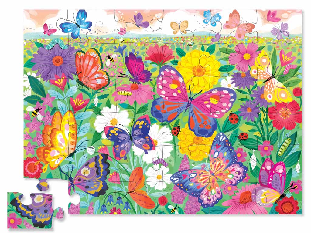 Crocodile Creek Floor Puzzle | Butterfly Garden (36 pc)