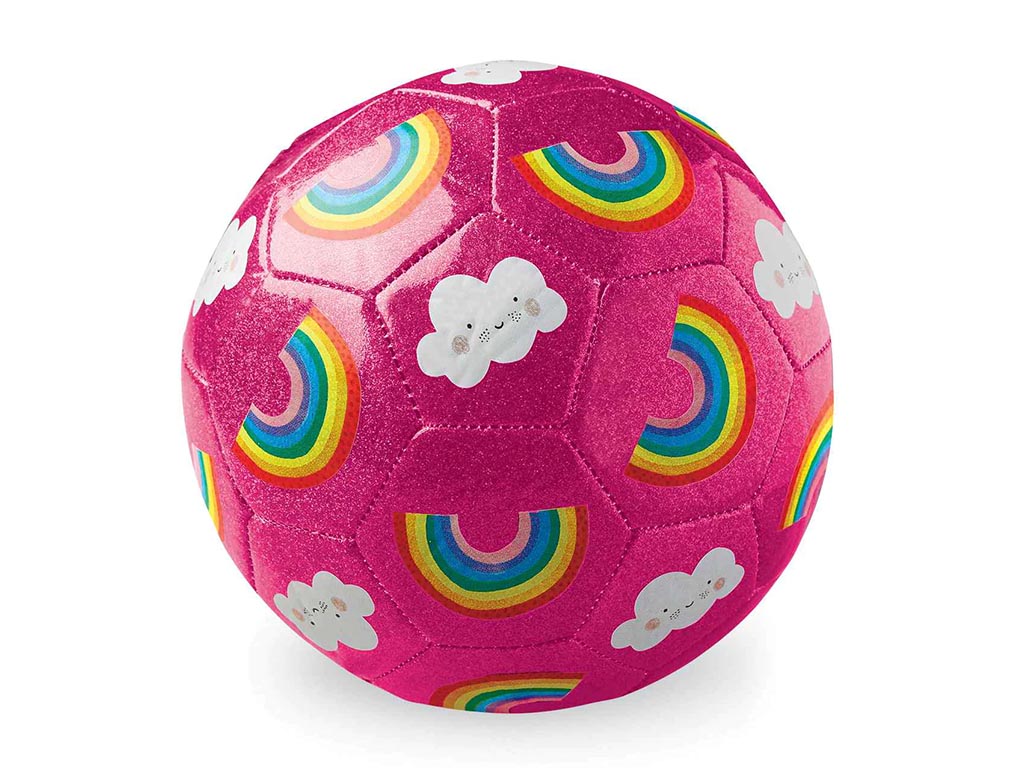 Crocodile Creek Glitter Soccer Ball | Rainbow