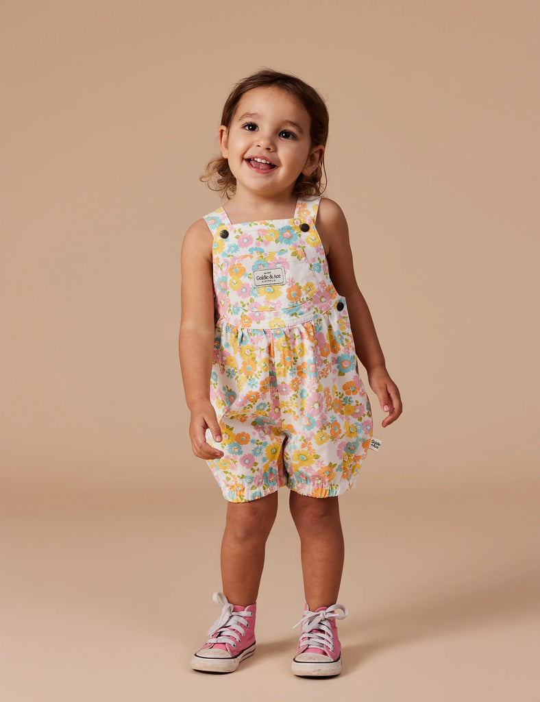 Goldie + Ace Bubble Shortalls | Flower Child