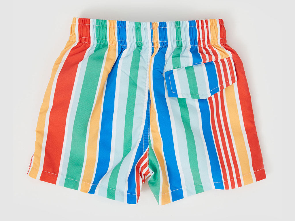 Goldie + Ace Board Shorts | Bold Stripe