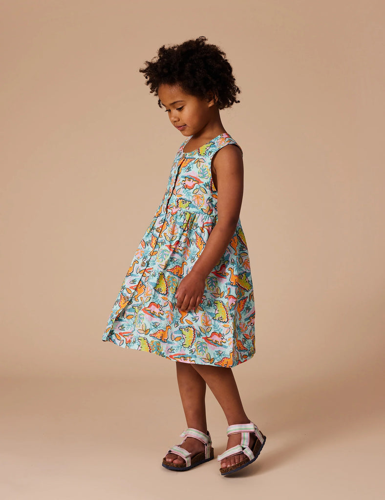 Goldie + Ace Linen Dress | Dino Jungle