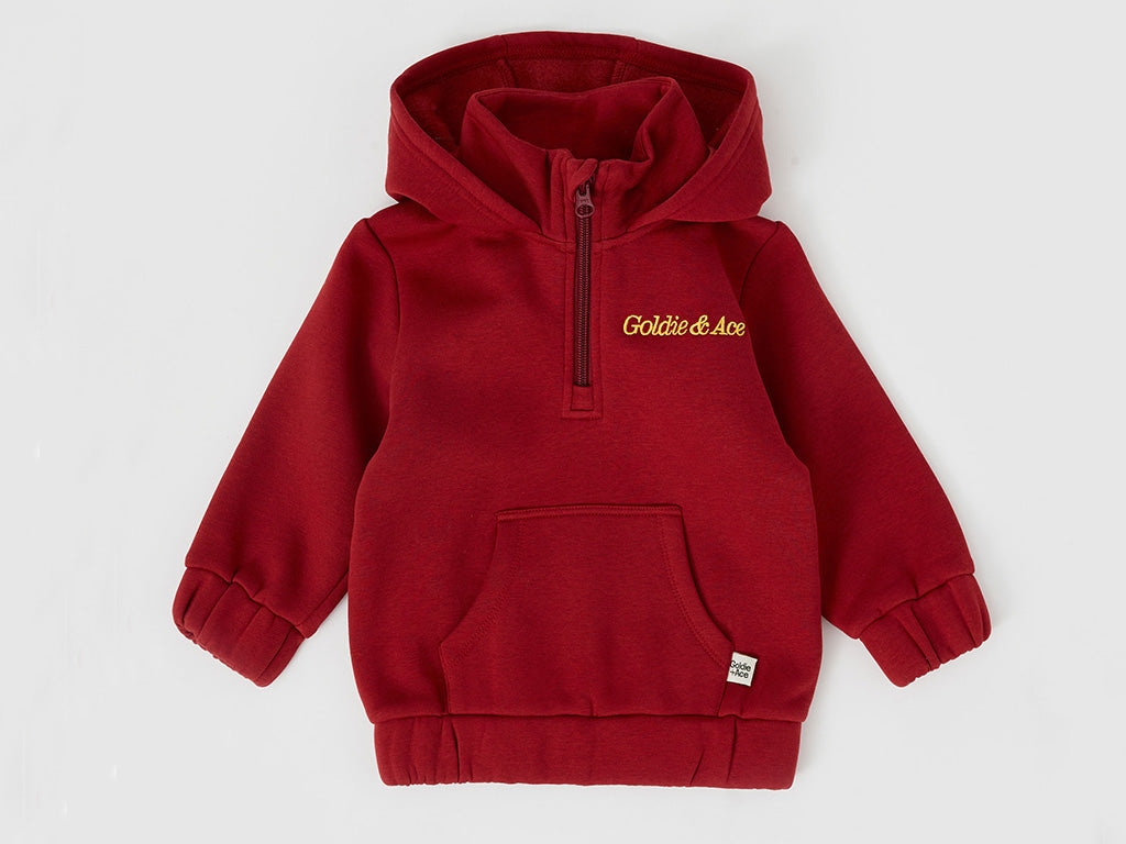 Goldie + Ace Hooded Sweater | Burgundy