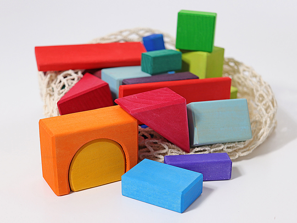 Grimm's Geo Blocks | Coloured (set of 30)