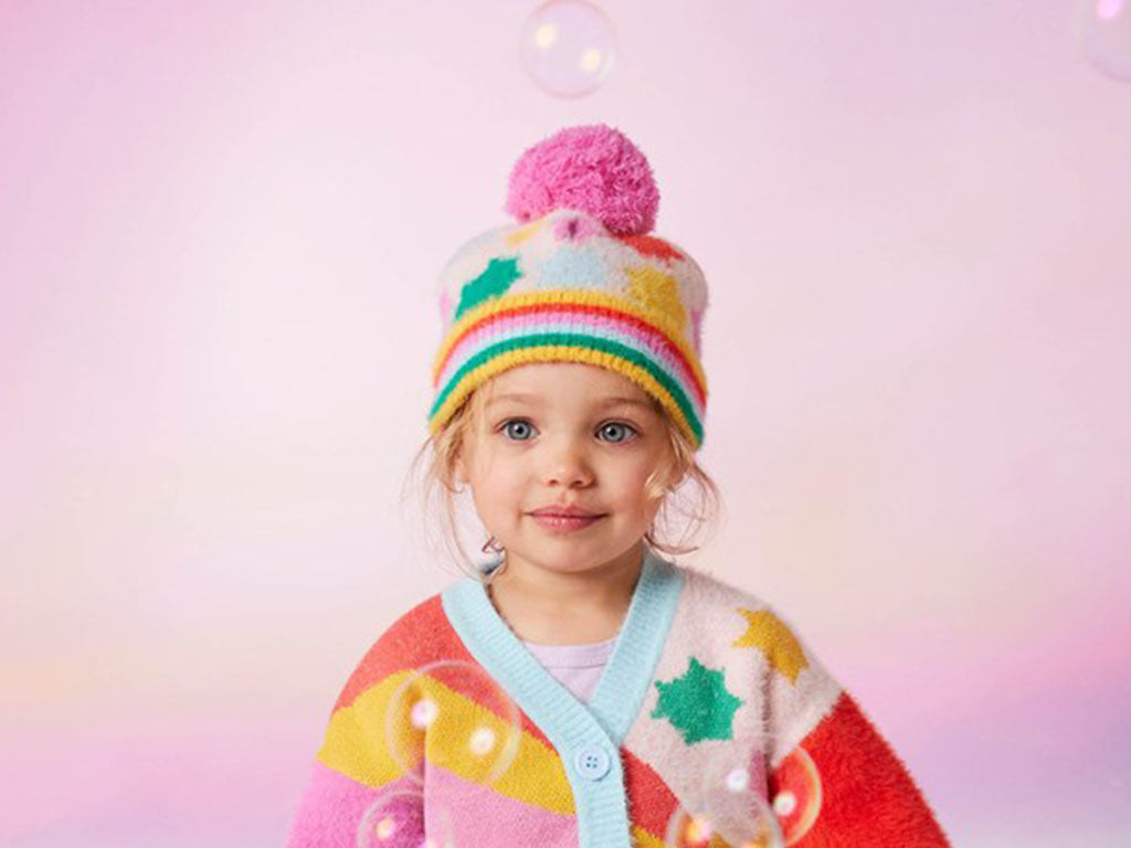 Halcyon Nights Fluffy Knit Beanie | Rainbow Valley