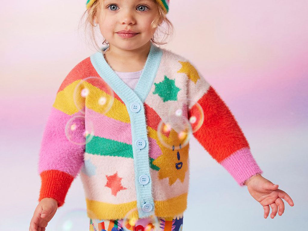 Halcyon Nights Fluffy Knit Cardigan | Rainbow Valley