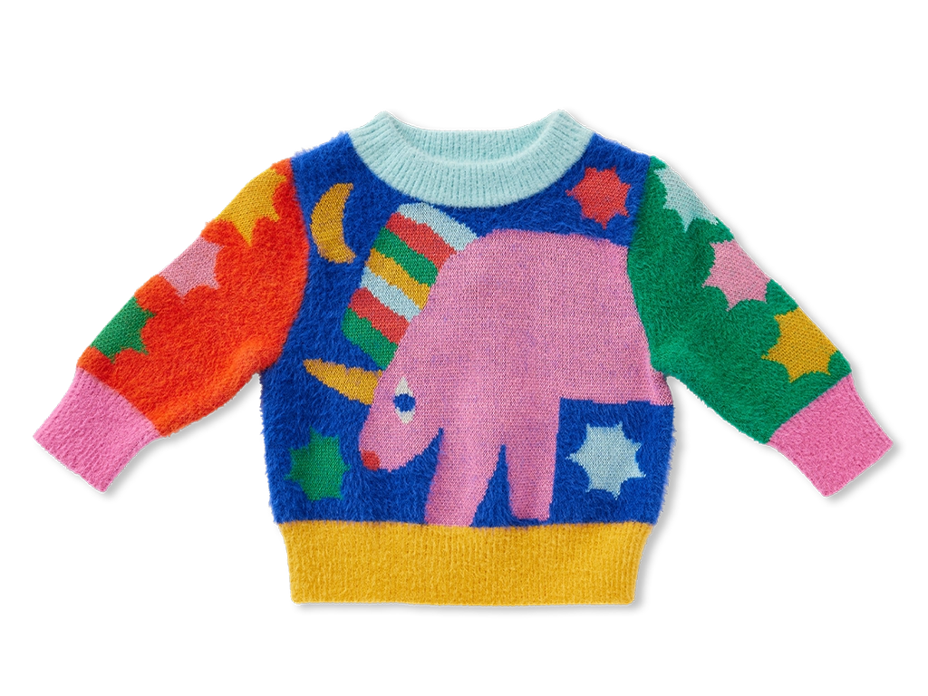 Halcyon Nights Fluffy Knit Jumper | Rainbow Valley