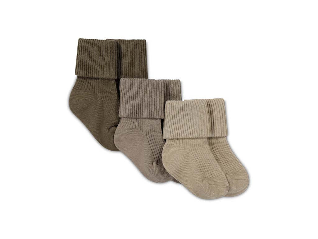 Jamie Kay 3pk Rib Sock Set | Bear/Greige/Grey