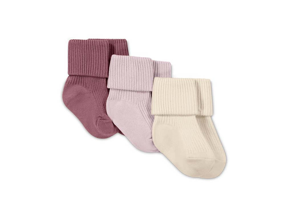 Jamie Kay 3pk Rib Sock Set | Lilium/Violet/Milk