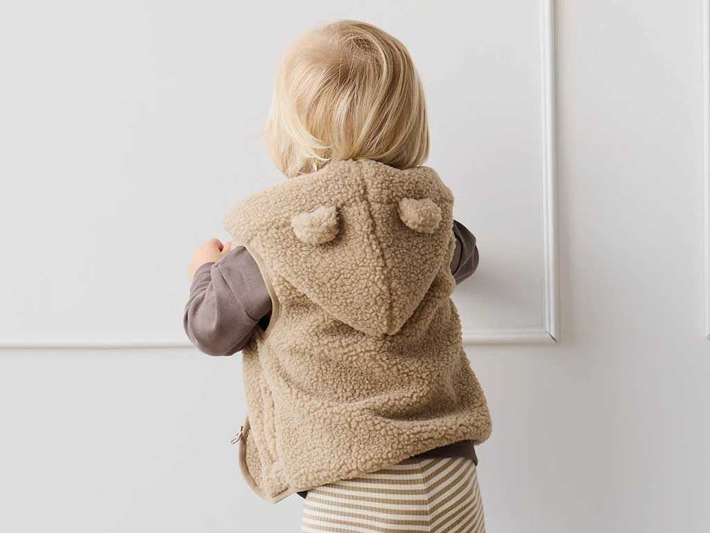 Jamie Kay Sherpa Vest | Cashew (3 years)