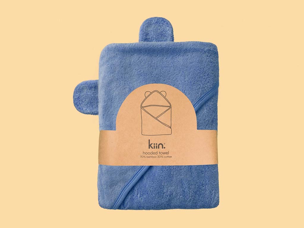 Kiin Baby Hooded Towel | Blue Shadow