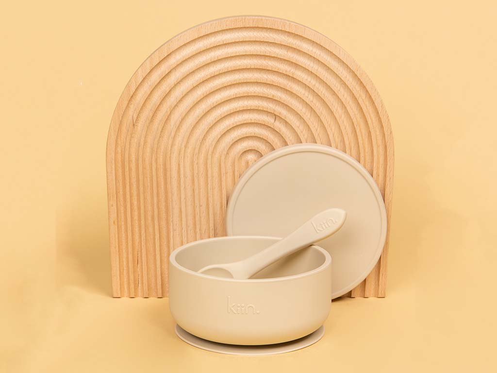 Kiin Baby Silicone Bowl + Spoon Set | Vanilla