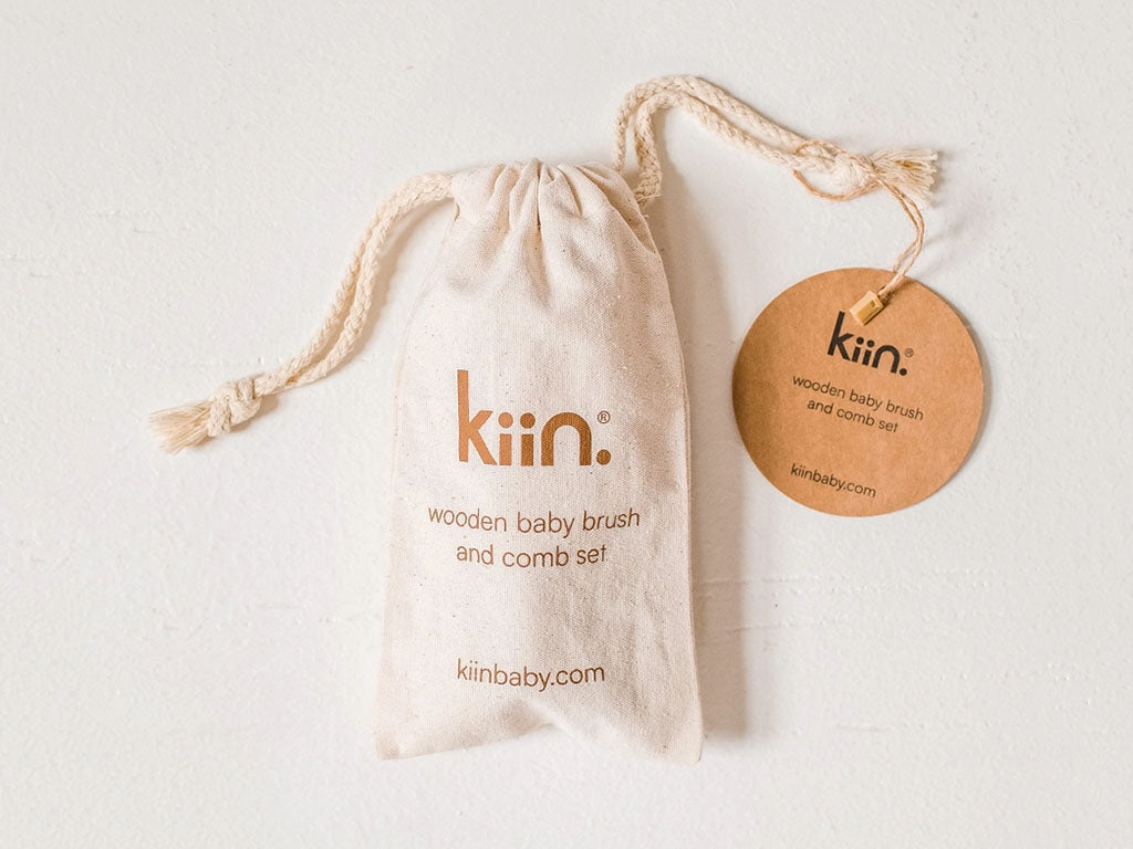Kiin Baby | Wooden Baby Hairbrush + Comb set
