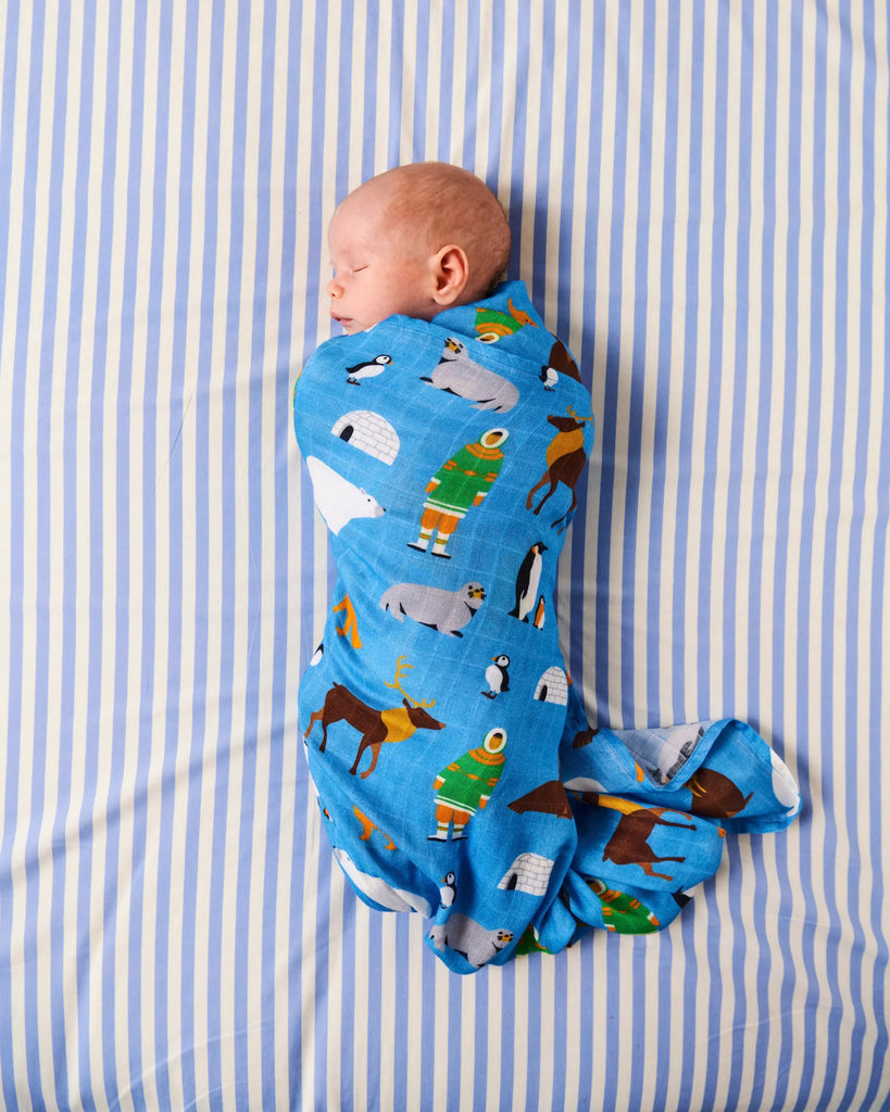 Kip & Co Bamboo Swaddle | Arctic Circle