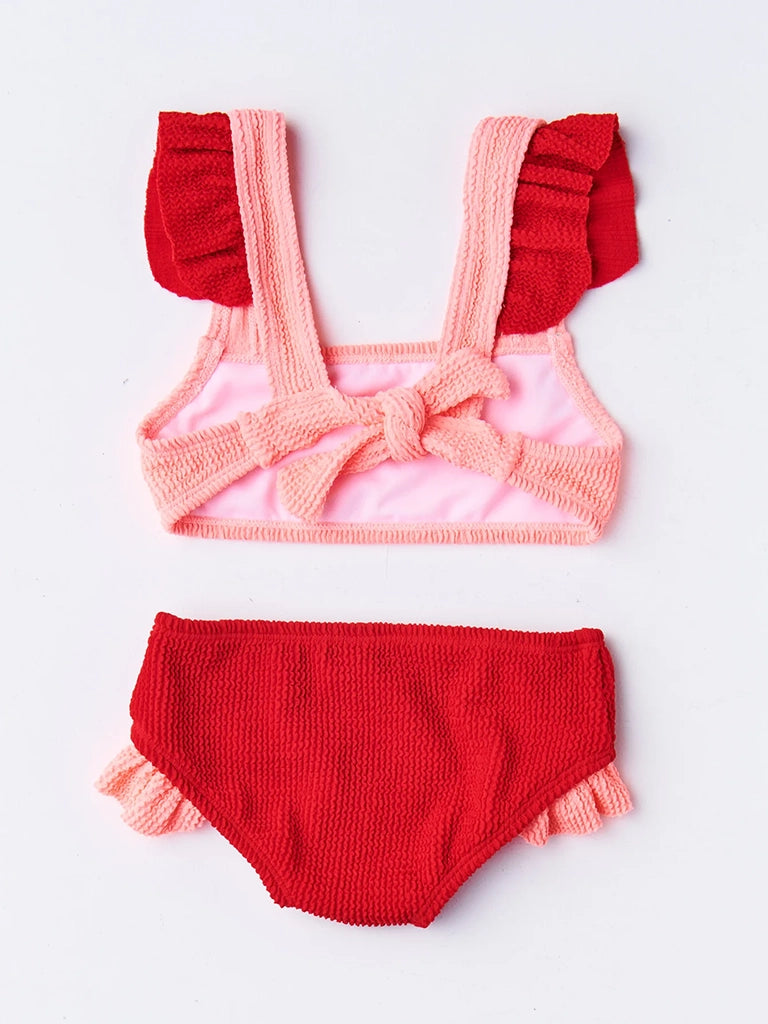 Kip & Co Crinkle Bikini | Cheeky (Red/Pink)