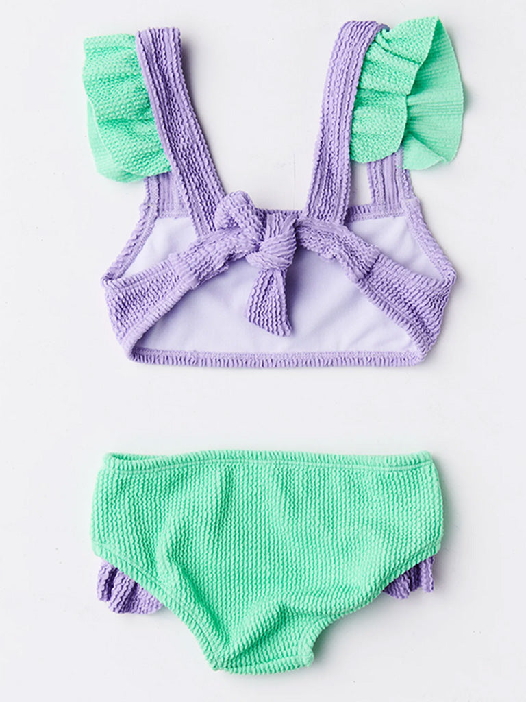 Kip & Co Crinkle Bikini | Frutti (Purple/Mint Green)