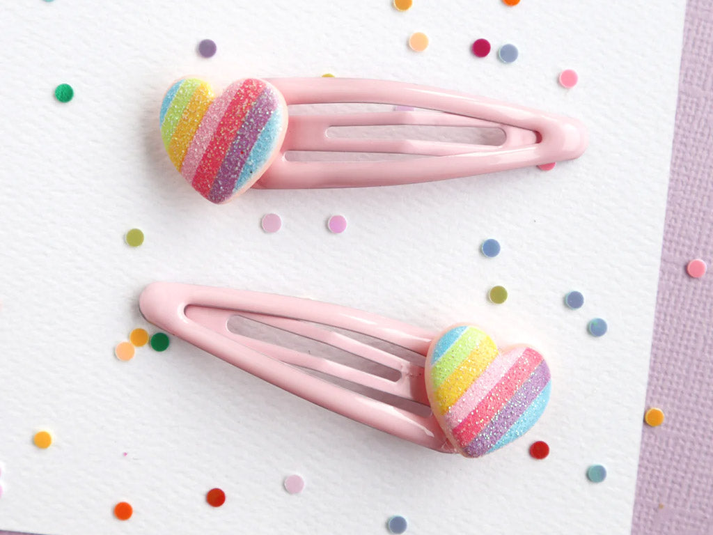 Mon Coco Hair Clips (2 pack) | Candy Heart