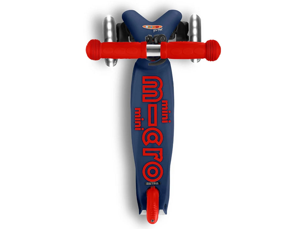 Mini Micro Deluxe LED Scooter | Navy/Red