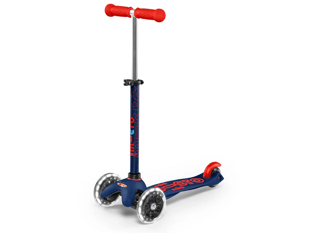 Mini Micro Deluxe LED Scooter | Navy/Red