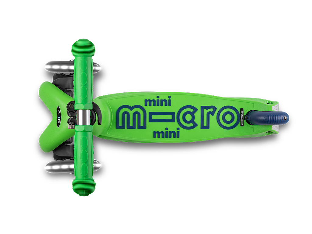 Mini Micro Deluxe LED Scooter | Green/Blue