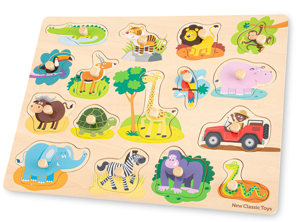 New Classic Toys Peg Puzzle | Safari